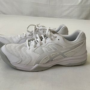 ASICS Gel Dedicate Leather Athletic Shoes Sneakers Size 10 White